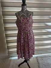 Tory Burch Pink Yellow Floral Alhambra Malta Cotton Sun Dress 12