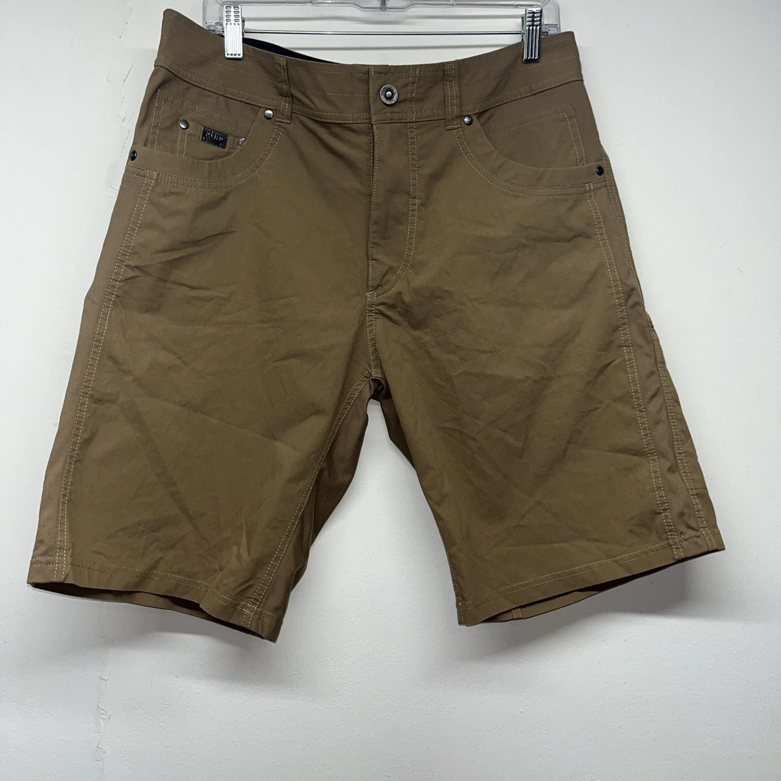 Kuhl Shorts Radikl Hiking Cargo Stretch Canvas Lightweight 5068 Walnut 35x11