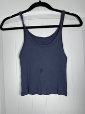 Brandy Melville Ribbed Navy Blue Tank Top One Size