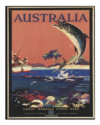 Australien Great Barrier Reef Vintage Wandkunst Ozean Wandkunst