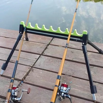 Tragbarer Angelrutenhalter Rack für 8 Ruten klappbar Rutenständer Outdoor Tackle