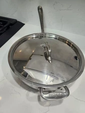 ALL-CLAD Vintage 11” Inch Frying Saute Pan Skillet Handle Lid D3 3 Ply Non Stick