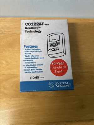 System Sensor CO1224T With Real Test Technology