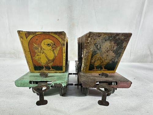 Pair of SCARCE Marx Original Prewar Bunny Express Gondola Cars! - Picture 11 of 11