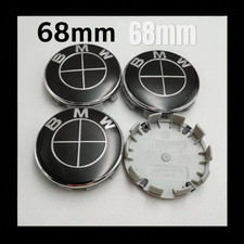4 Pc Wheel Center Caps 68mm Black Bmw Logo Emblem For Bmw