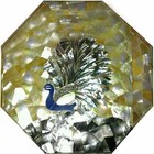 18"  white marble table top coffee center inlay lapis mosaic home decor Q119