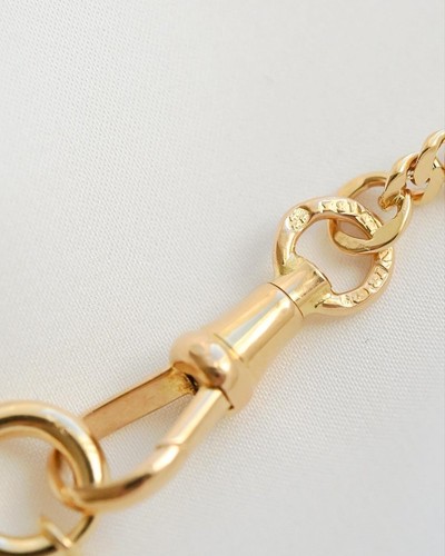 Heavy, Radiant, Perfect Curb Link Watch Chain Necklace 3mm 18K Yellow Gold - Picture 8 of 8