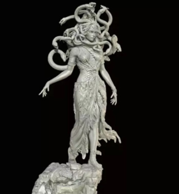 1/35 50mm Resin 3D Figure Model Kit Sexy Medusa Evil Greek Seductress Unpainted