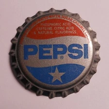 Vintage Pepsi "Star"..plastic..unused..SODA BOTTLE CAP