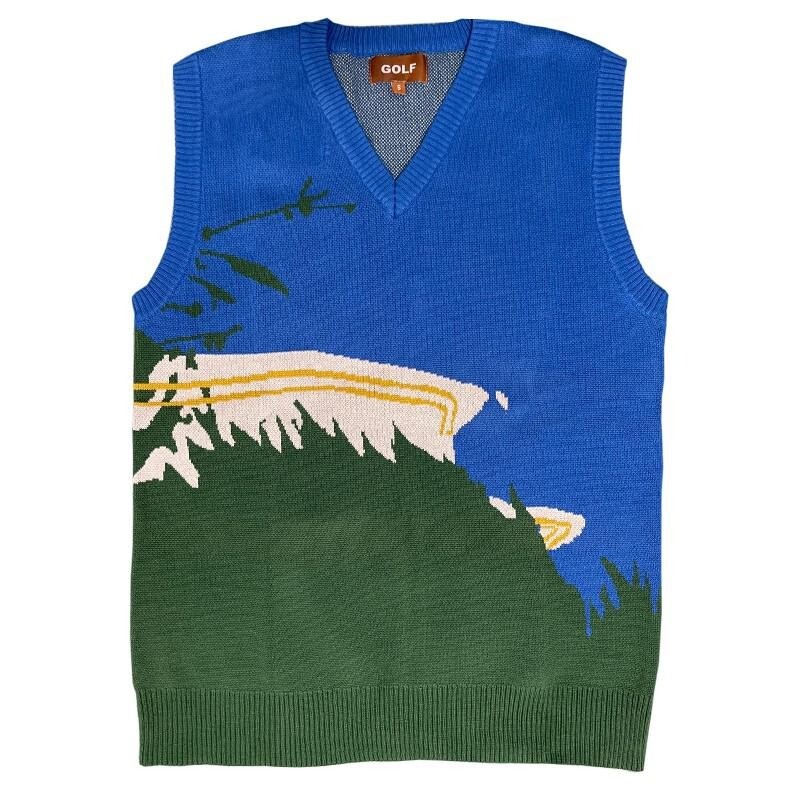 Men Sweater Vests Luxury Golf Flower Le 
