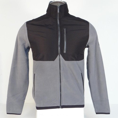 Black Zip Front Fleece Jacket 