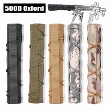 Tactical Nylon Suppressor Cover 8.6" Airsoft Silencer Quick Release Heat Shields