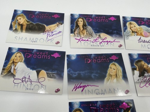 Benchwarmers 2016 Sweet Dreams Pink Kirsty Lingman Signed Autograph Lot of 7 - Picture 2 of 3