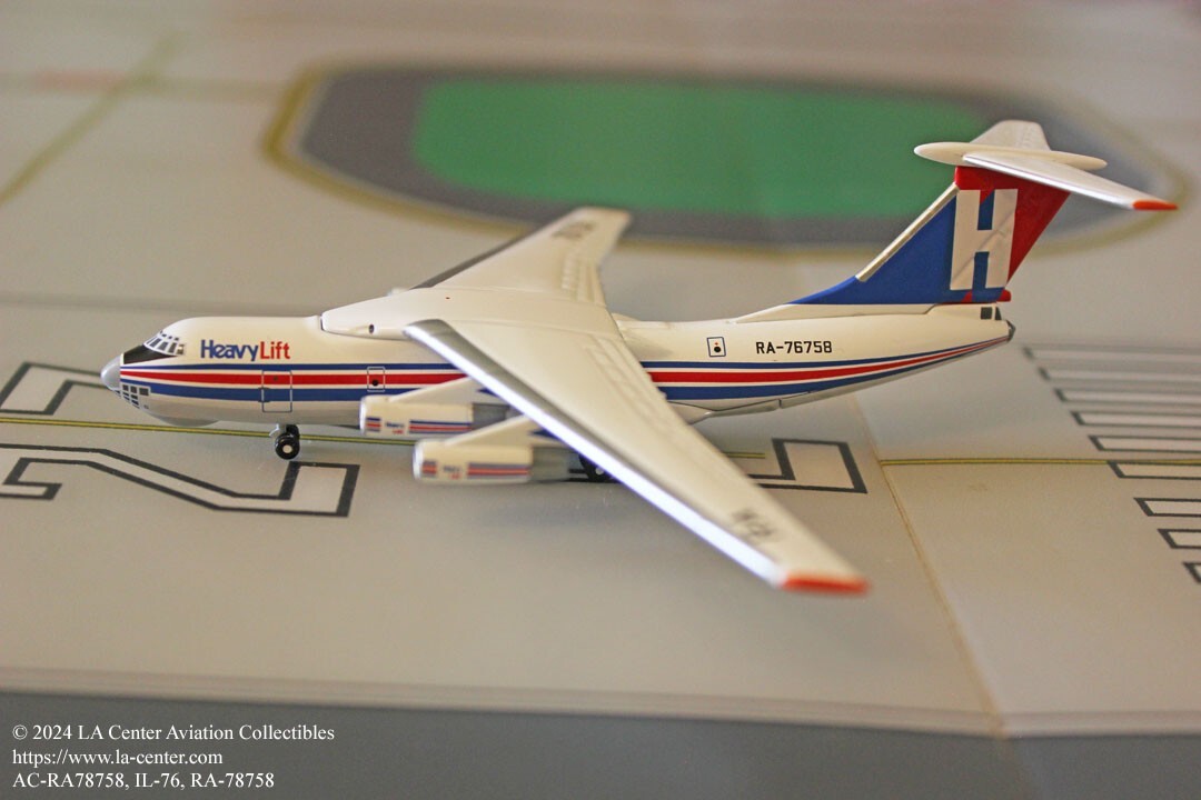 Heavy Lift船模型 1/300スケール Aeroclassics HeavyLift Cargo Airlines Ilyushin IL-76 Diecast Model