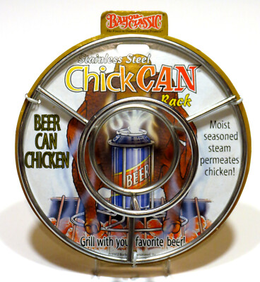 Bayou Classic Beer Can Chicken Stainless Steel Roaster For Grill Or Oven New!