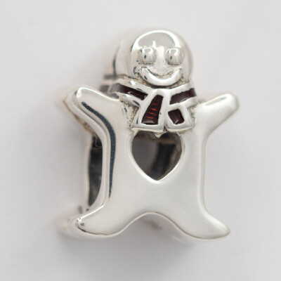 New Authentic Pandora Charm Gingerbread Man Sterling Silver Bead 792002EN07