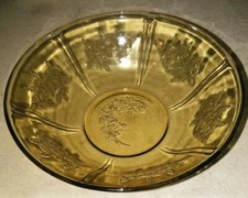 Dessert Bowl Depression Glass Sharon Cabbage Rose Pattern  8.5" vintage
