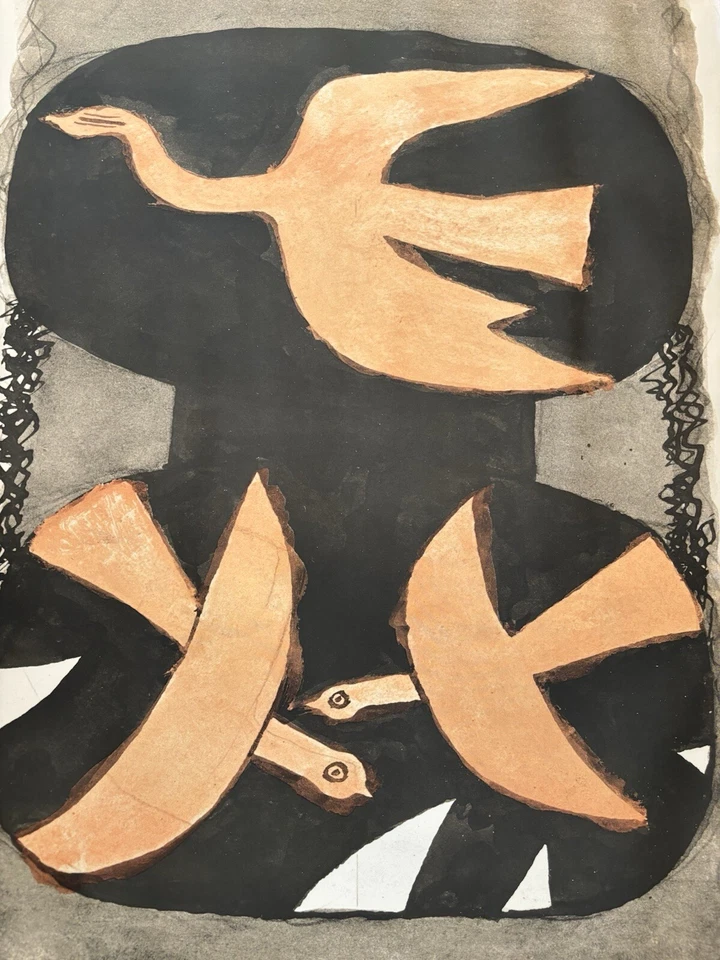 Litografía Georges Braque Three Birds Foto 2 de 4