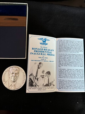 1981 Ronald Reagan Inaugural Medal 4.709 oz .999 Silver Coin | eBay
