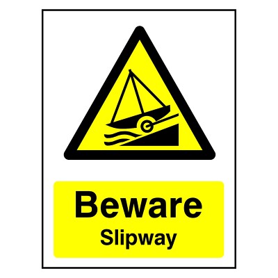 Vorsicht Slipway Schild oder Aufkleber | WATE0024