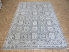 9'9 x 13'4 Hand Knotted Gray Khotan Peshawar Oriental Rug G14345