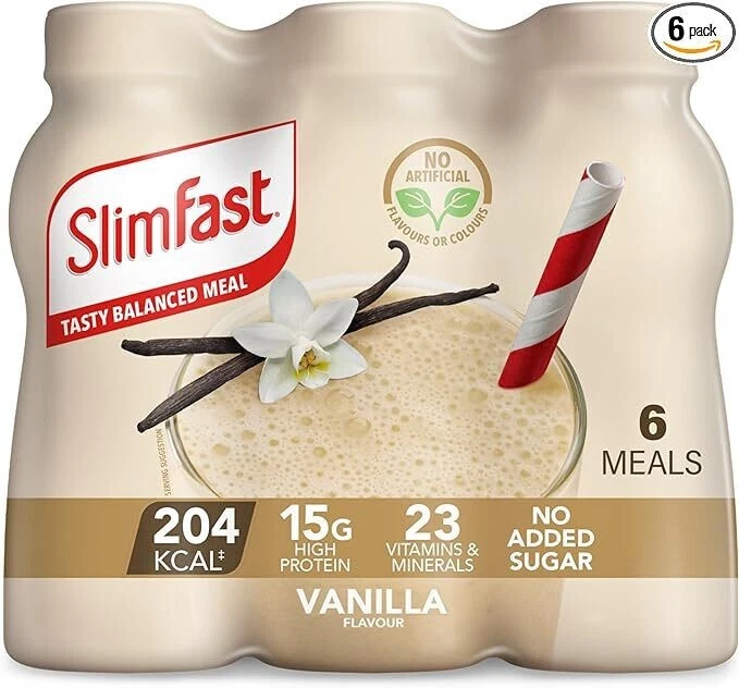 SlimFast Ready-to-Drink Shake High Protein Meal Replacement 325 ml Pack of 6 UK - Image 4 of 4