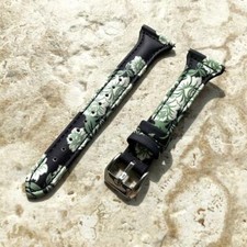 White Roses Slim Leather Band for Garmin Forerunner 570 47mm, 265 and 255 -B22