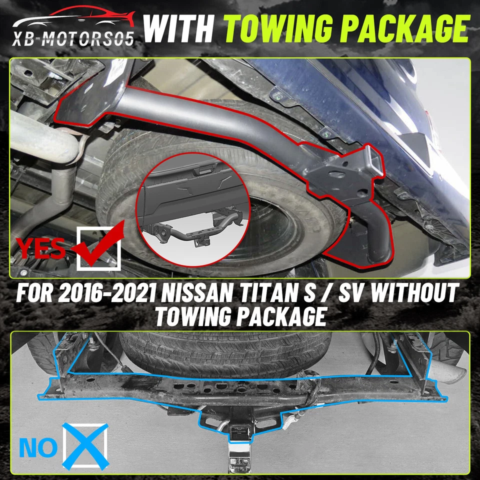 For 2016-2024 Nissan Titan (not for TITAN XD) Front /Rear Bumper w/ LED Lights - Image 3 of 4