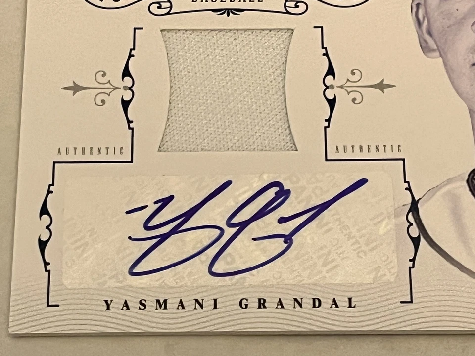 Yasmani Grandal 2012 Panini National Treasures Signature Materials Auto SP /99🔥 - Image 2 of 4