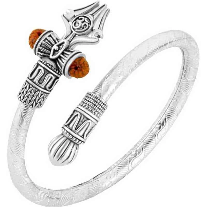 Indian Bollywood Style Shiv Trishul Damru Kada Designer Bracelet