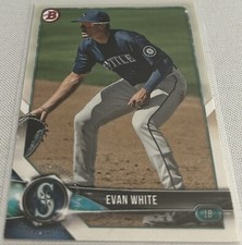 2018 Bowman Baseball Prospects Evan White Seattle Mariners base card #BP98