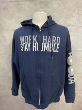 Jerzees Nu Blend Men  s Navy Cotton Blend Full Zip Hoodie Size XL