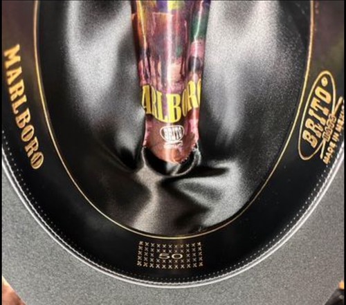 Sombrero de Vaquero KUT Marlboro Para Hombre Western Rodeo Texana Lana 50x Negro Talla 7 1/8 - Imagen 7 de 10