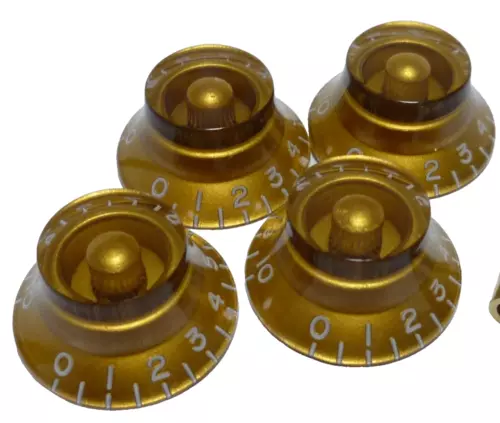 MADE IN JAPAN Top Hat knobs for gibson lespaul Embossed Gold inch Set