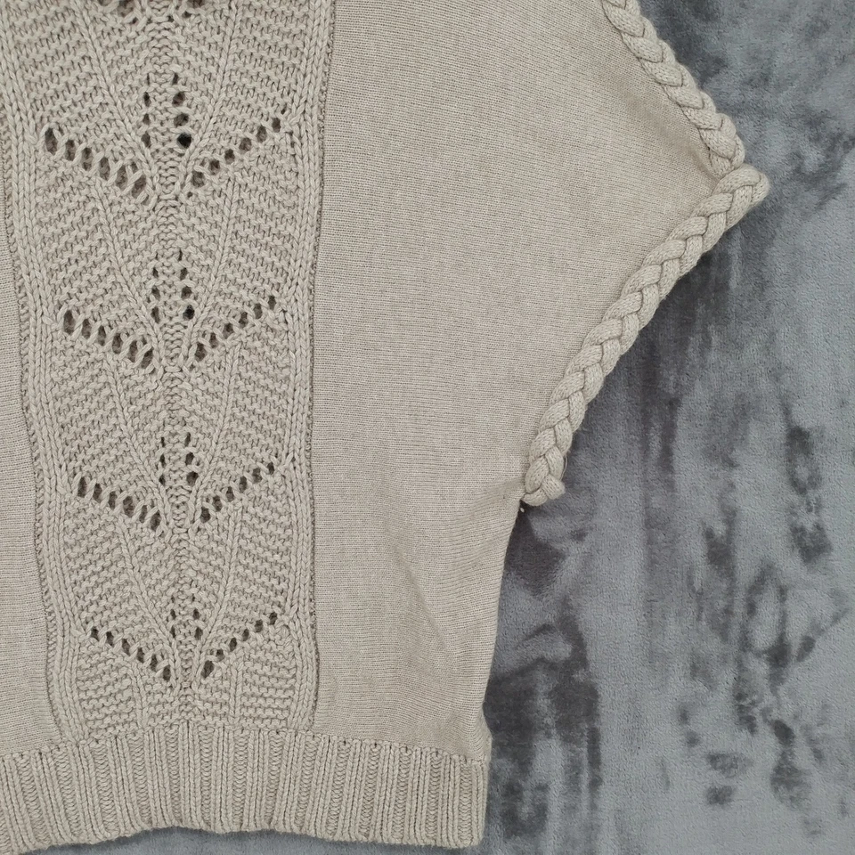 Suéter feminino Marks & Spencer toque de cashmere malha pesada gola alta dobra grande - Imagem 4 de 4