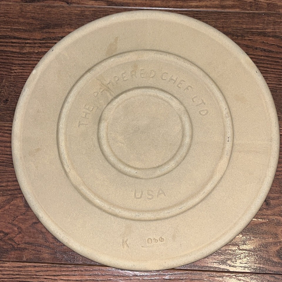 Pampered Chef 13" Classic Round PIZZA STONE 1340 Family Heritage eBay