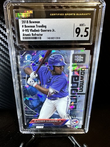 2018 Bowman Chrome Trending Vladimir Guerrero Jr. Toronto CSG 9.5 Atomic/150 - Picture 5 of 8