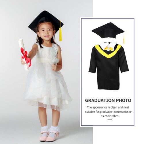 Doctoral Suit Cap Toddler Kindergarten Graduate Gown Children Graduation Outfit - Picture 6 of 12