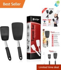 Professional Silicone Turner Set - 2 Pack of High Heat Resistant Utensils
