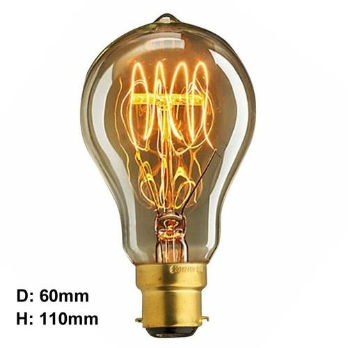 E27 B22 40W Vintage Filament Edison Dimmable Industrial Style Light