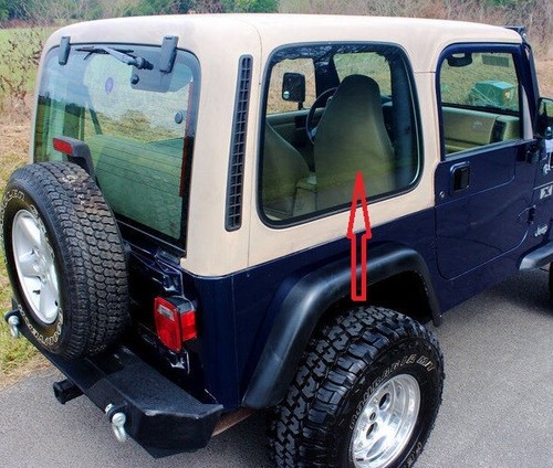 Fits: 1997-2006 Jeep Wrangler (Hard Top) Passenger Right Side Rear Quarter Glass - Picture 2 of 2