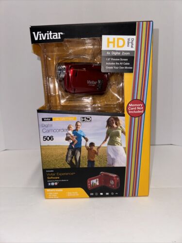 Caméscope vidéo numérique haute définition Vivitar DVR506 neuf dans sa boîte avec écran LCD 1,8 - Photo 1/5