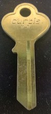 Blank Key Curtis T-7 Appx 2-1/8" Uncut New Old Stock USA Made *Choose Quantity*