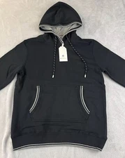 Ben Sherman mens black long sleeve pullover hoodie size medium