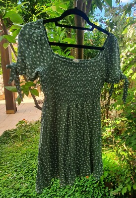 KPOP used Amercian Eagle Green Floral short dress summer Blackpink Rose  Jennie | eBay
