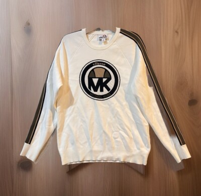 Ellesse X Michael Kors Sweater Medium Sweatshirt Boucle Embroidered Front Logo