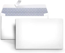 Quality #6 3/4 Security-Tinted Envelopes with Peel and Seal, 300-Pack, White
