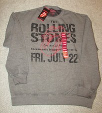 THE ROLLING STONES Stitched Tongue Concert Sweatshirt Adult XL NEW with Tags 