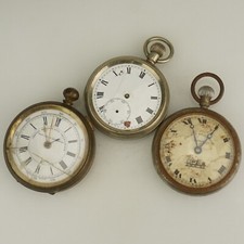 3x Men's Pocket Watch no fusee duplex no gold wrist no repeater no chronograph