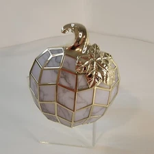 Bath & Body Works WallFlower Plug  Stained Glass Pumpkin Marble Gold